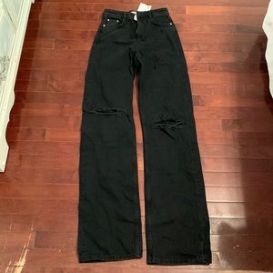 Zara Black Straight Fit Jeans